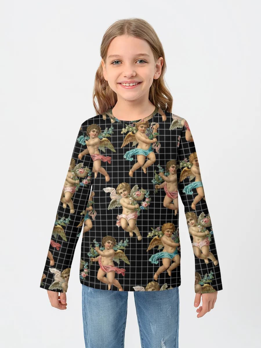Baumwoll-Langarmshirt Mädchen