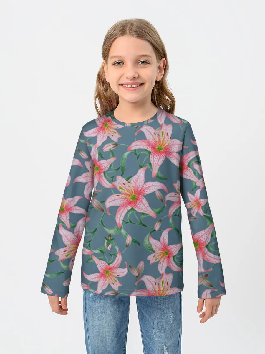 Baumwoll-Langarmshirt Mädchen