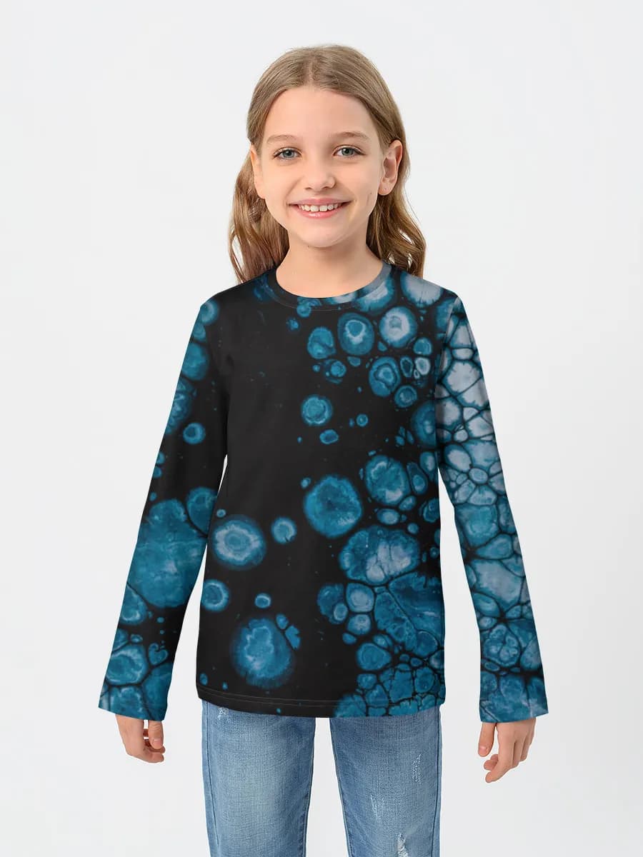 Girls' cotton long sleeve shirt