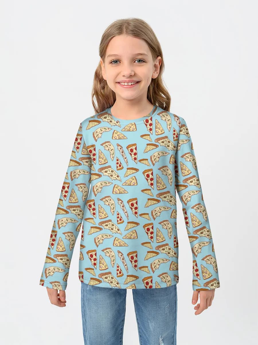 Girls' cotton long sleeve shirt