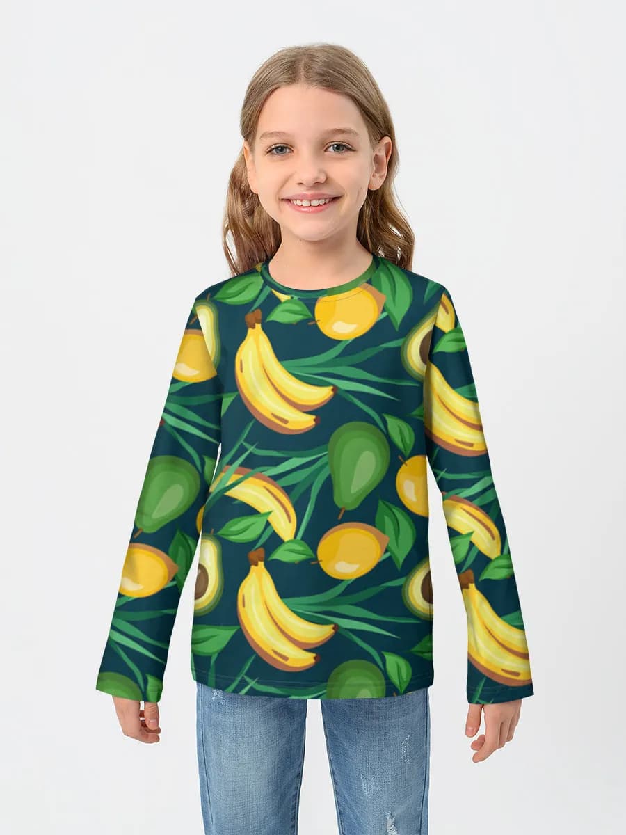 Baumwoll-Langarmshirt Mädchen