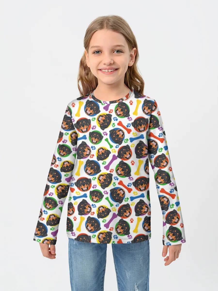 T-shirt manches longues coton fille