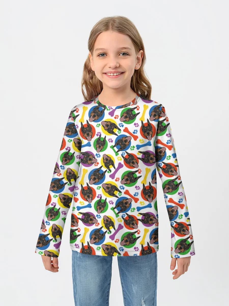 Baumwoll-Langarmshirt Mädchen