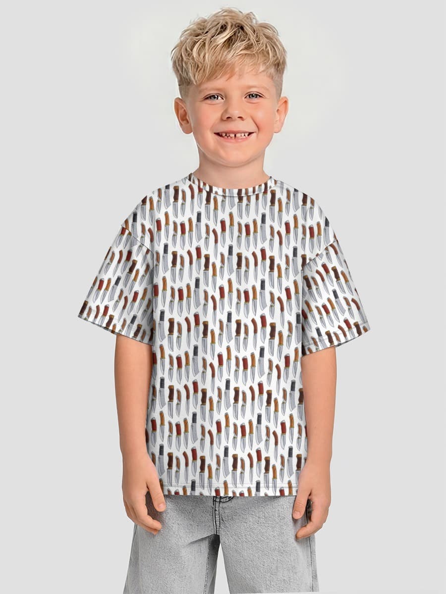 Boys' oversized cotton T-shirt