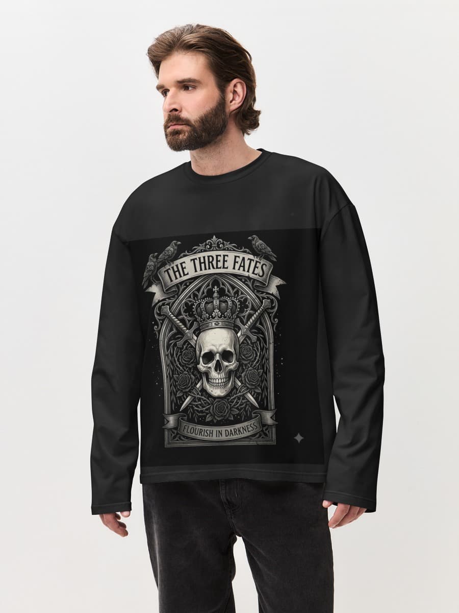 T-shirt Manches Longues Coton Oversize Homme
