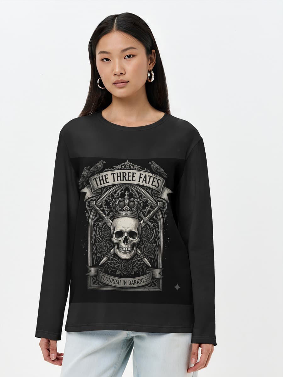 T-shirt Coton Manches Longues Femme