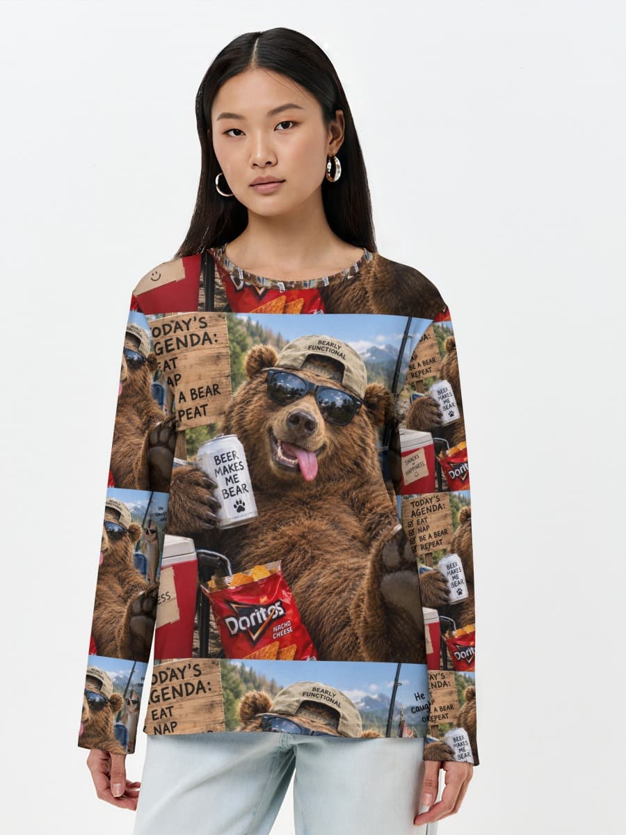 Camisa de manga larga para mujer. Algodón.