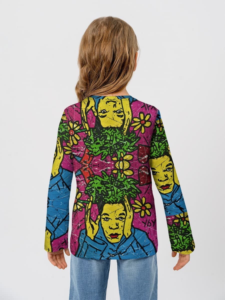 T-shirt manches longues coton fille