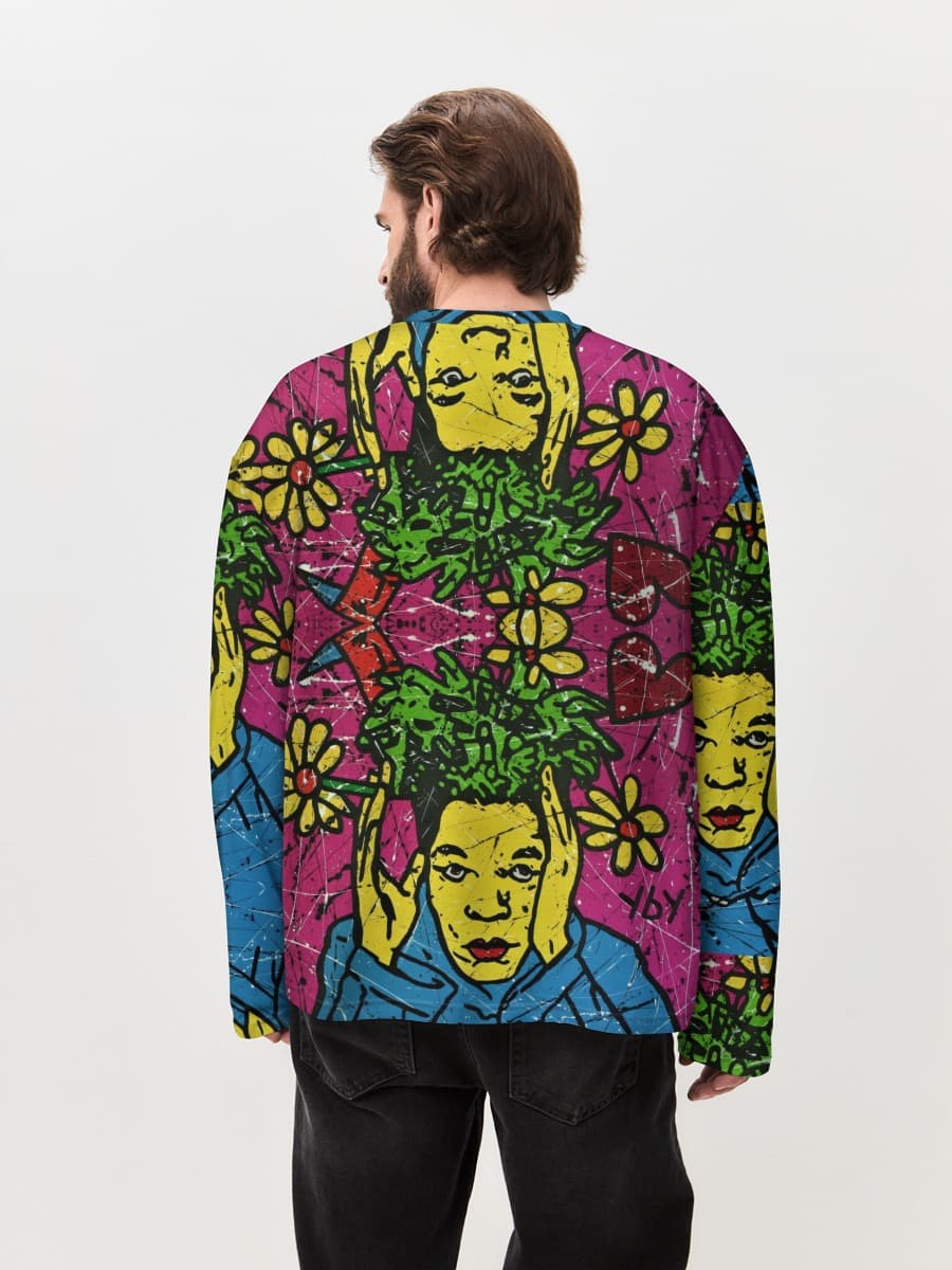T-shirt Manches Longues Coton Oversize Homme