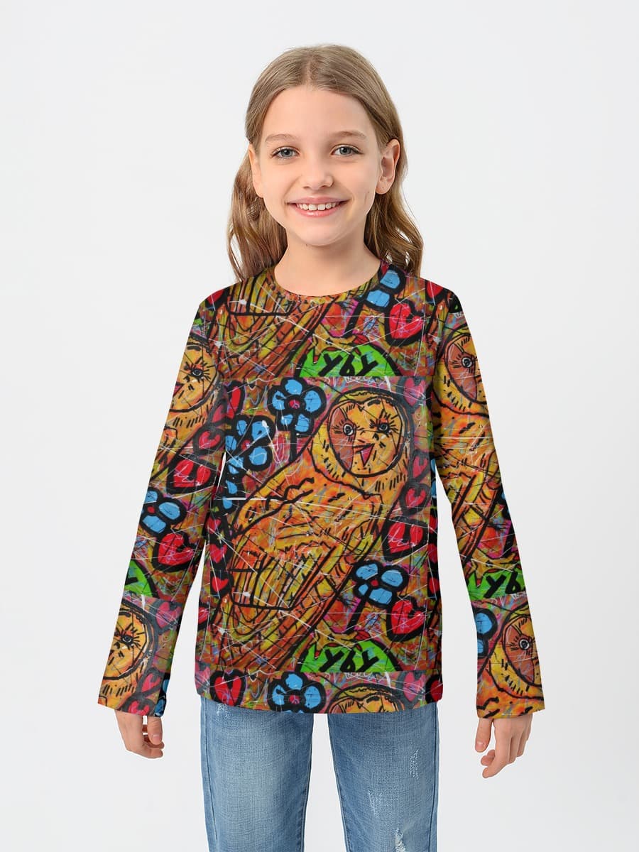 T-shirt manches longues coton fille