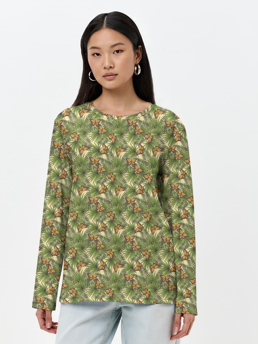 T-shirt Coton Manches Longues Femme