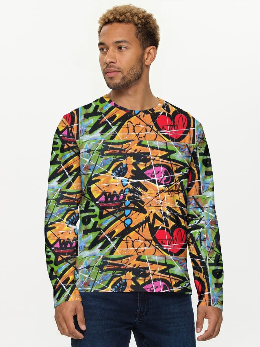 T-shirt Coton Manches Longues Homme