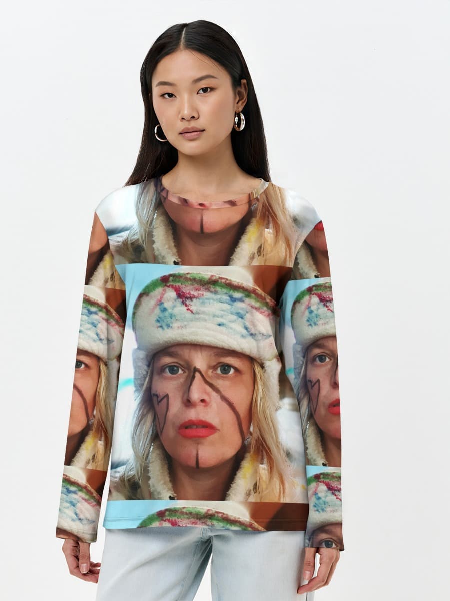 T-shirt Coton Manches Longues Femme