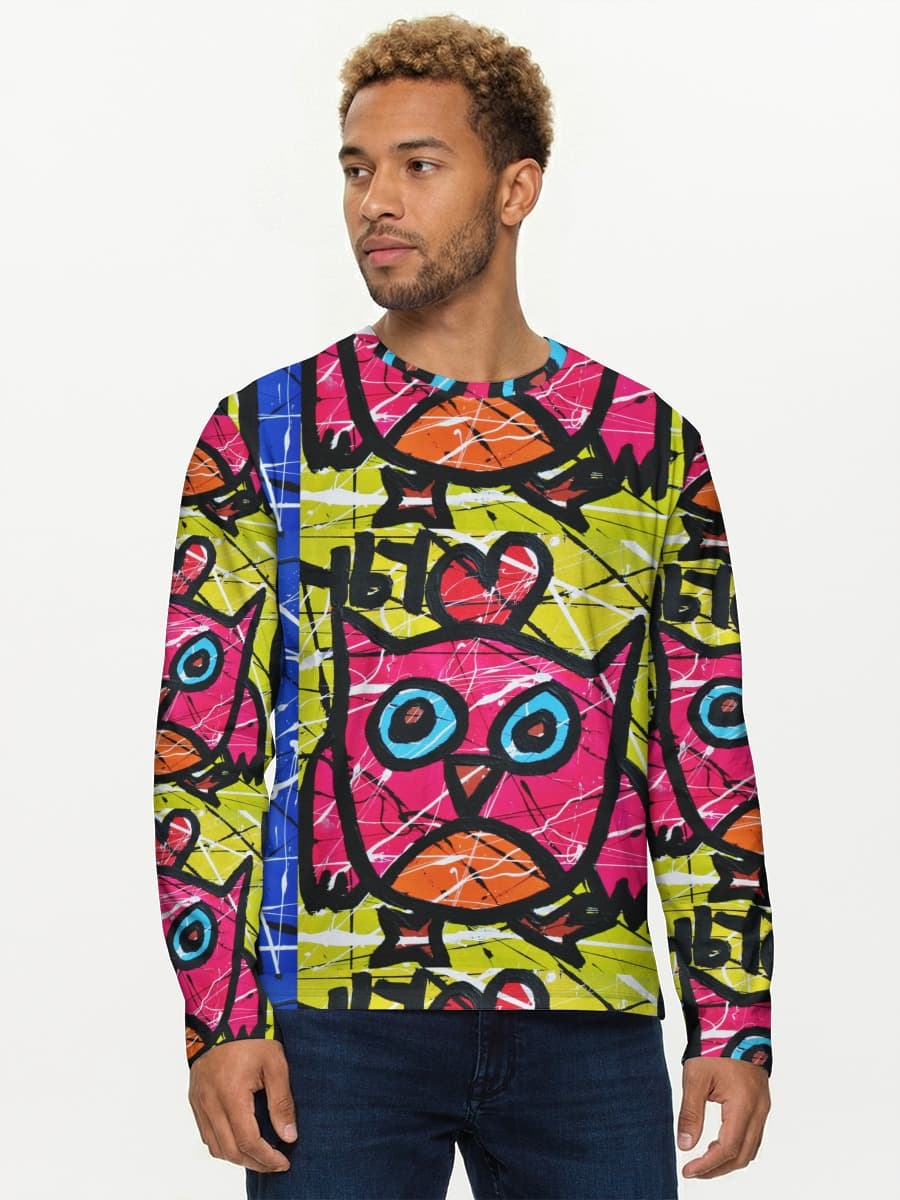 T-shirt Coton Manches Longues Homme