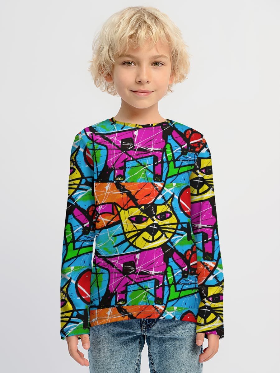 T-shirt manches longues coton garçon