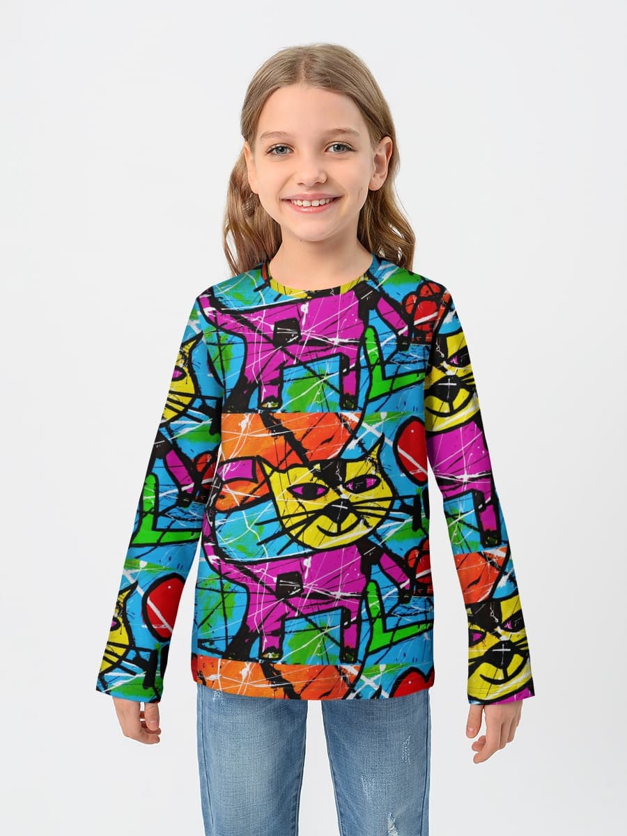 T-shirt manches longues coton fille