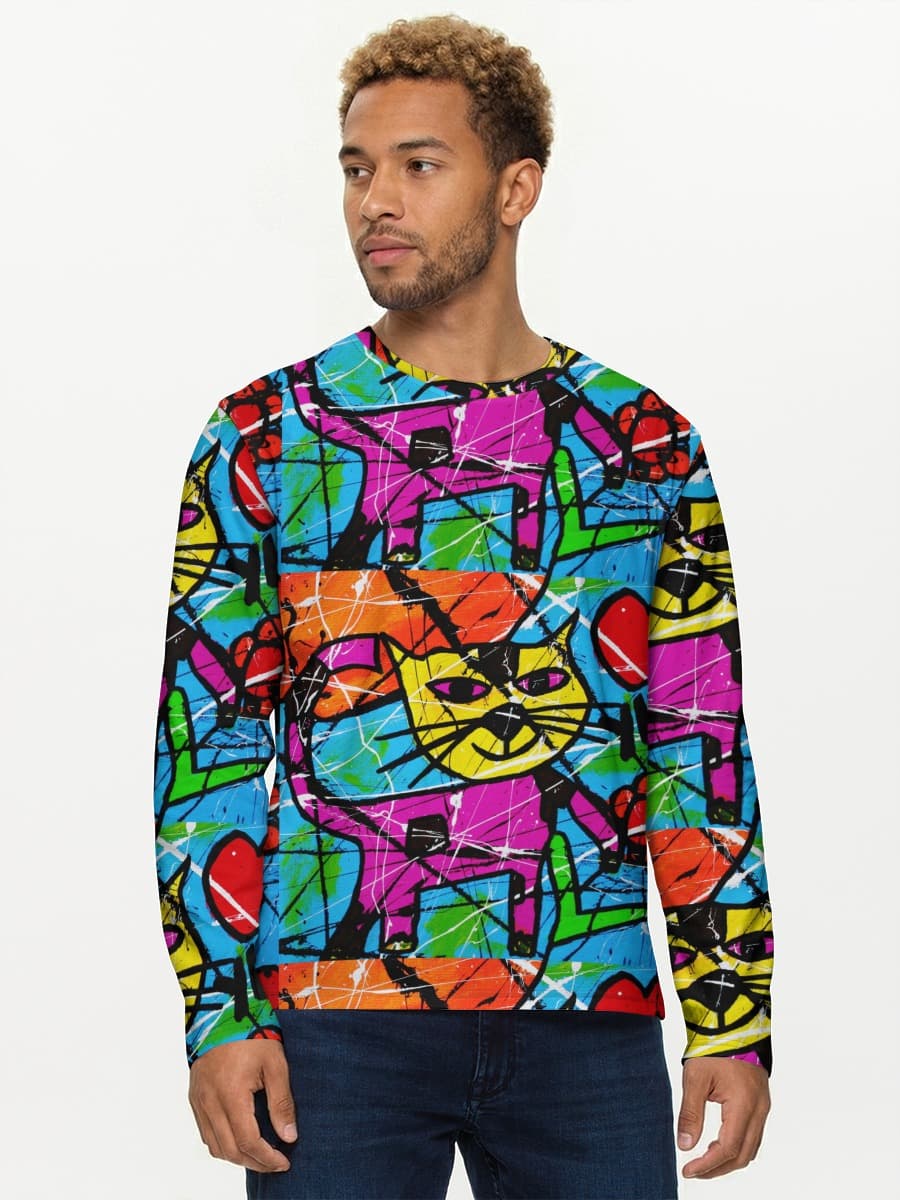 T-shirt Coton Manches Longues Homme
