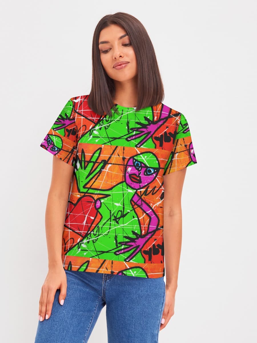 Damen Basic Baumwoll T-Shirt