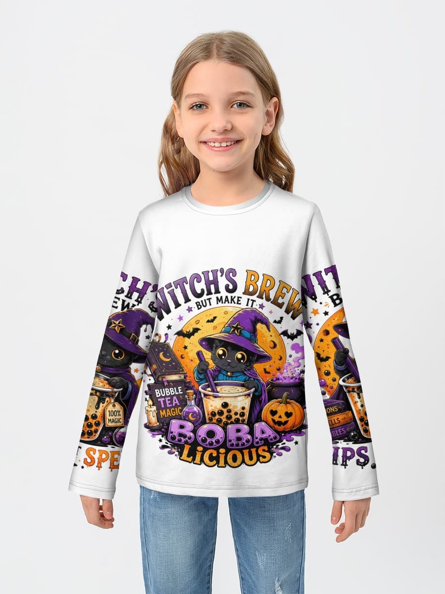 Girls' cotton long sleeve shirt