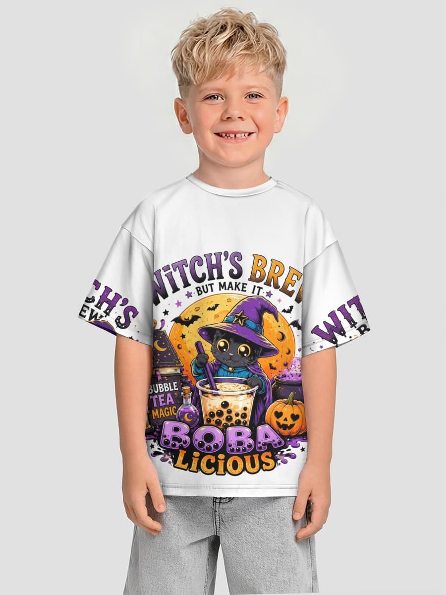 Boys' oversized cotton T-shirt