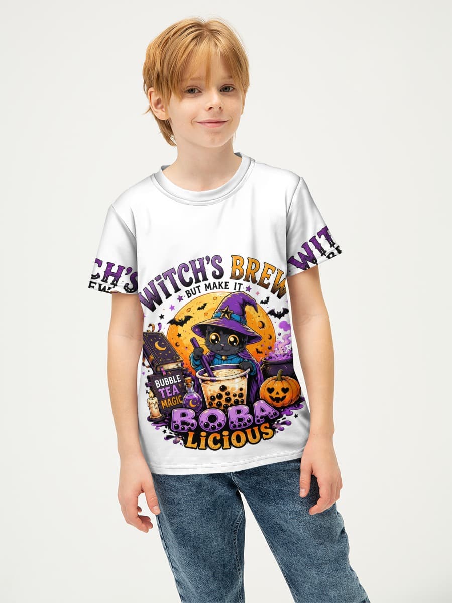 Boys' basic cotton T-shirt