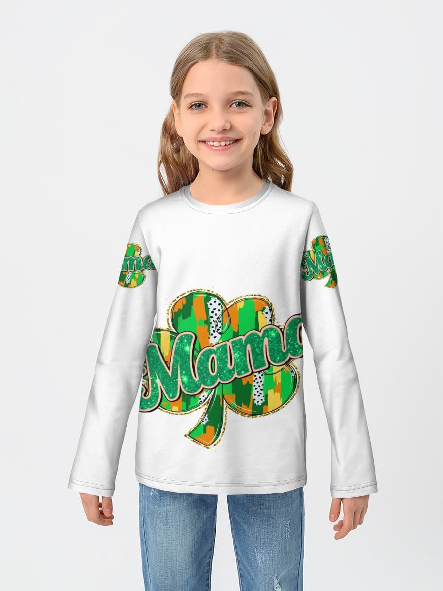 Girls' cotton long sleeve shirt