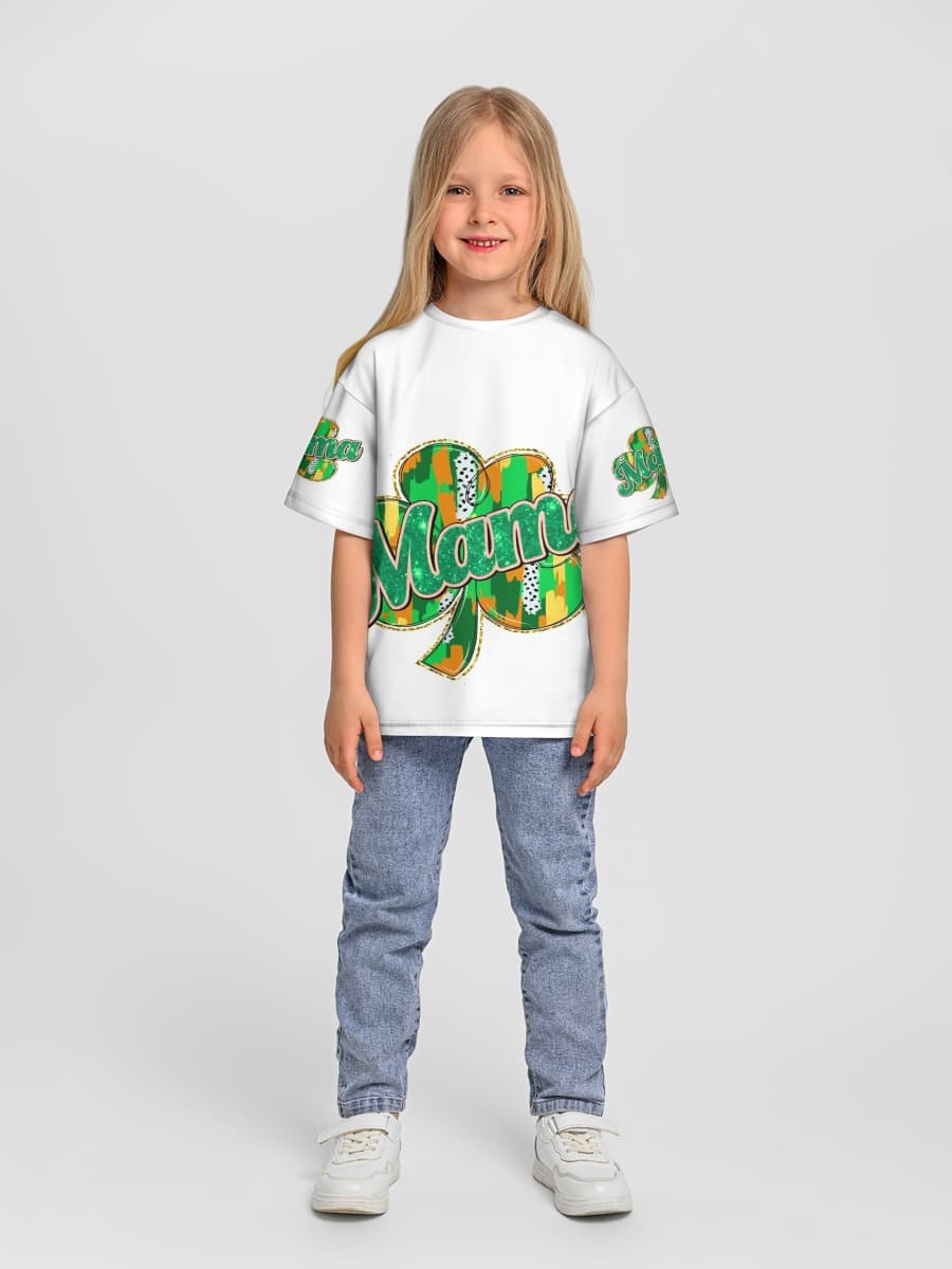 Girls' oversized cotton T-shirt