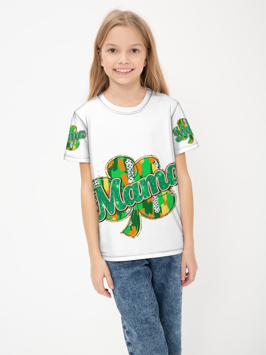 Girls' basic cotton T-shirt