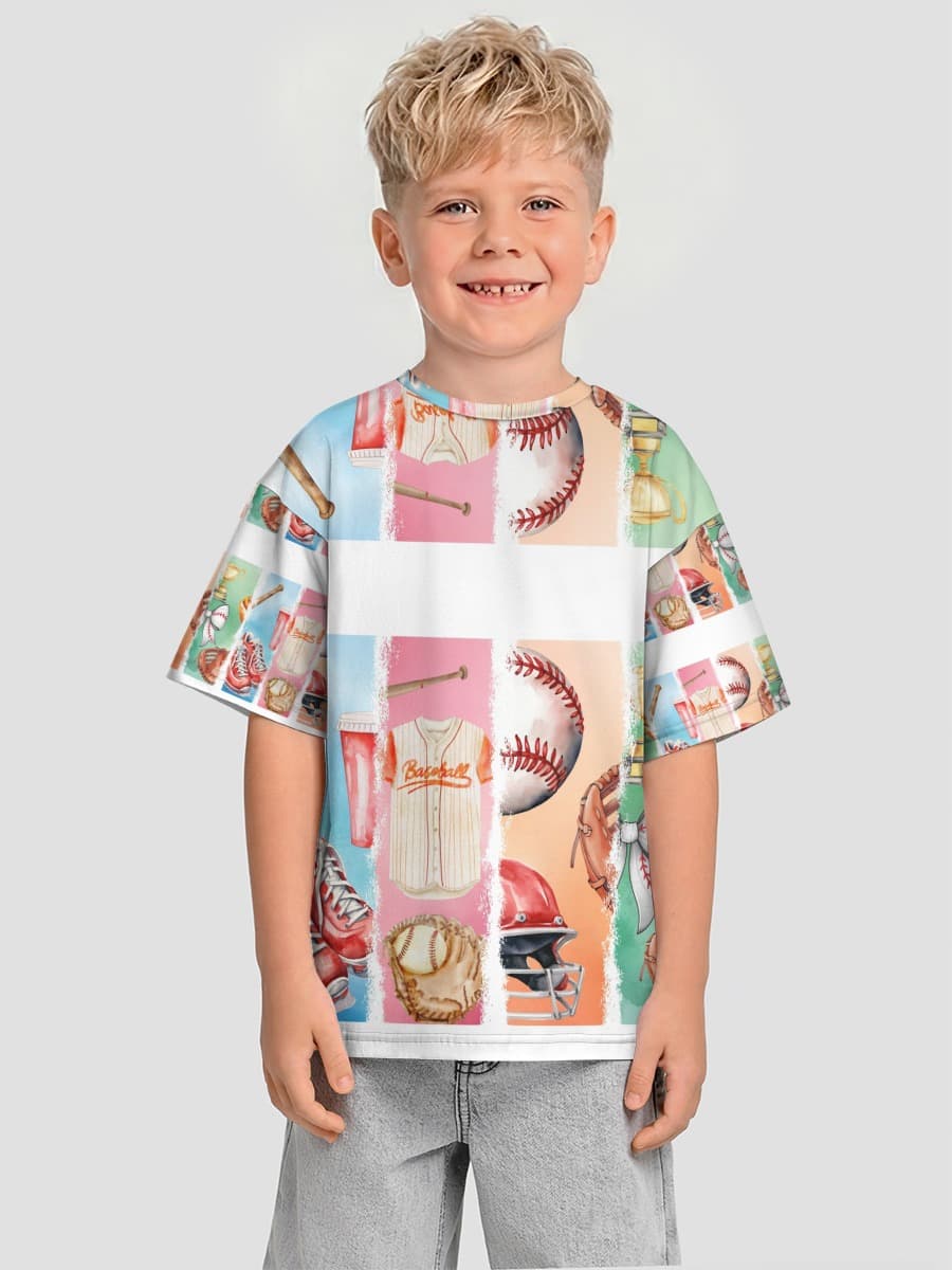 Boys' oversized cotton T-shirt