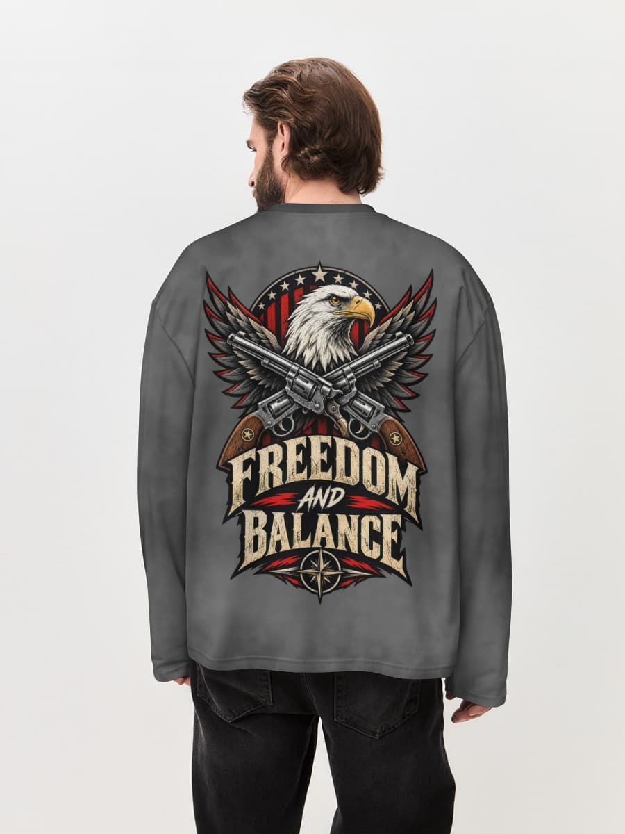 Men's oversized cotton long sleeve