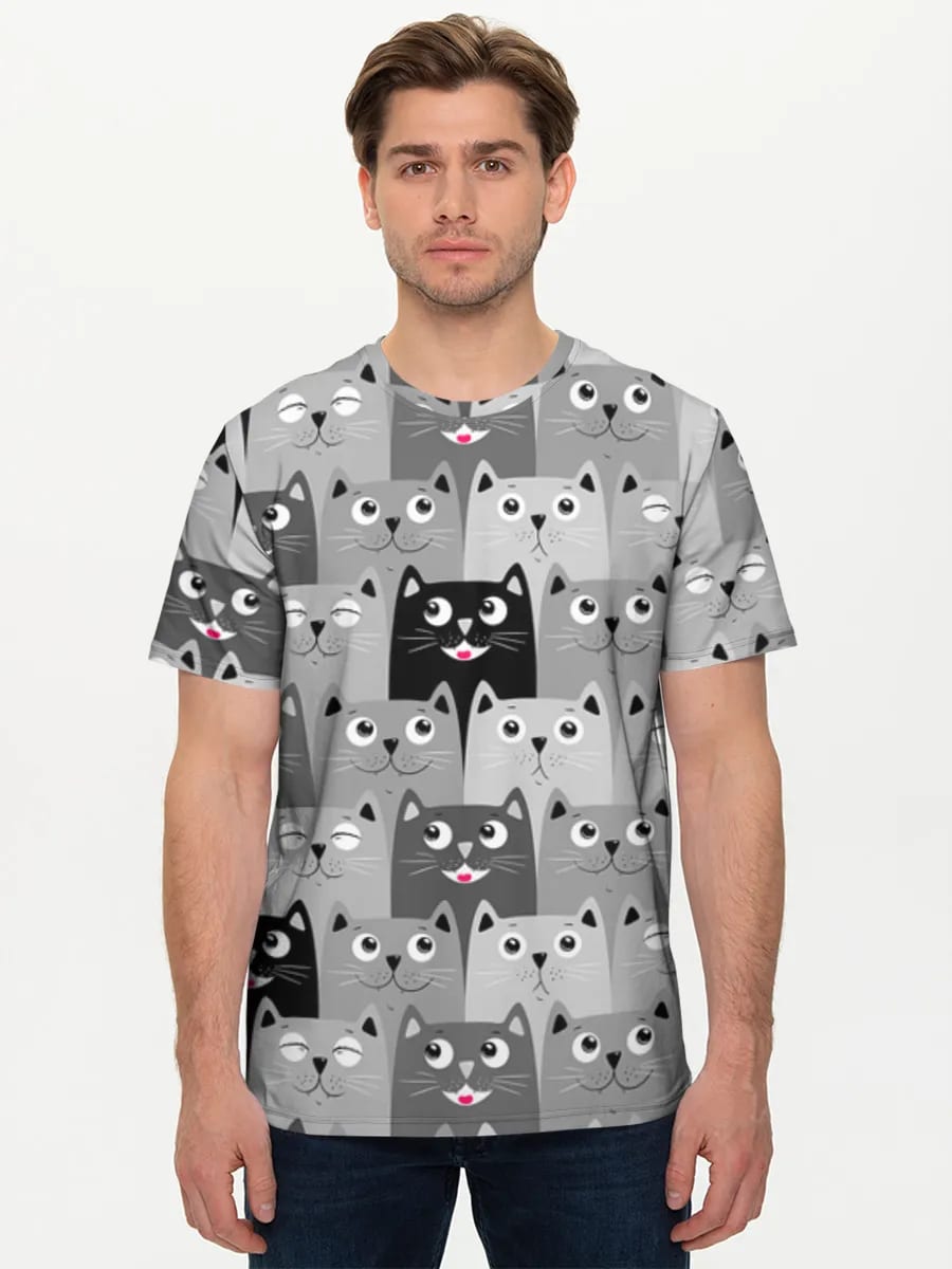 Caras de gatos de dibujos animados adorables