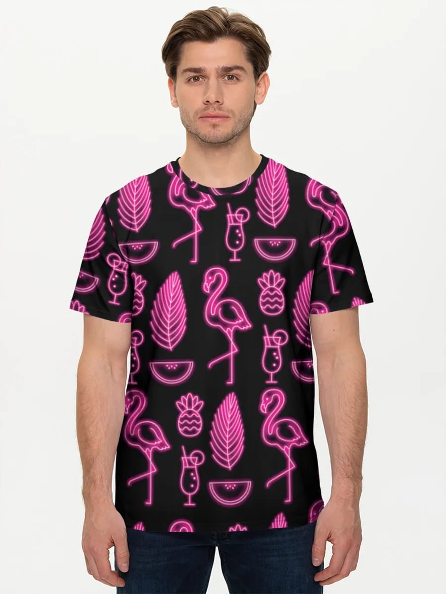 Vibras de flamencos tropicales neón