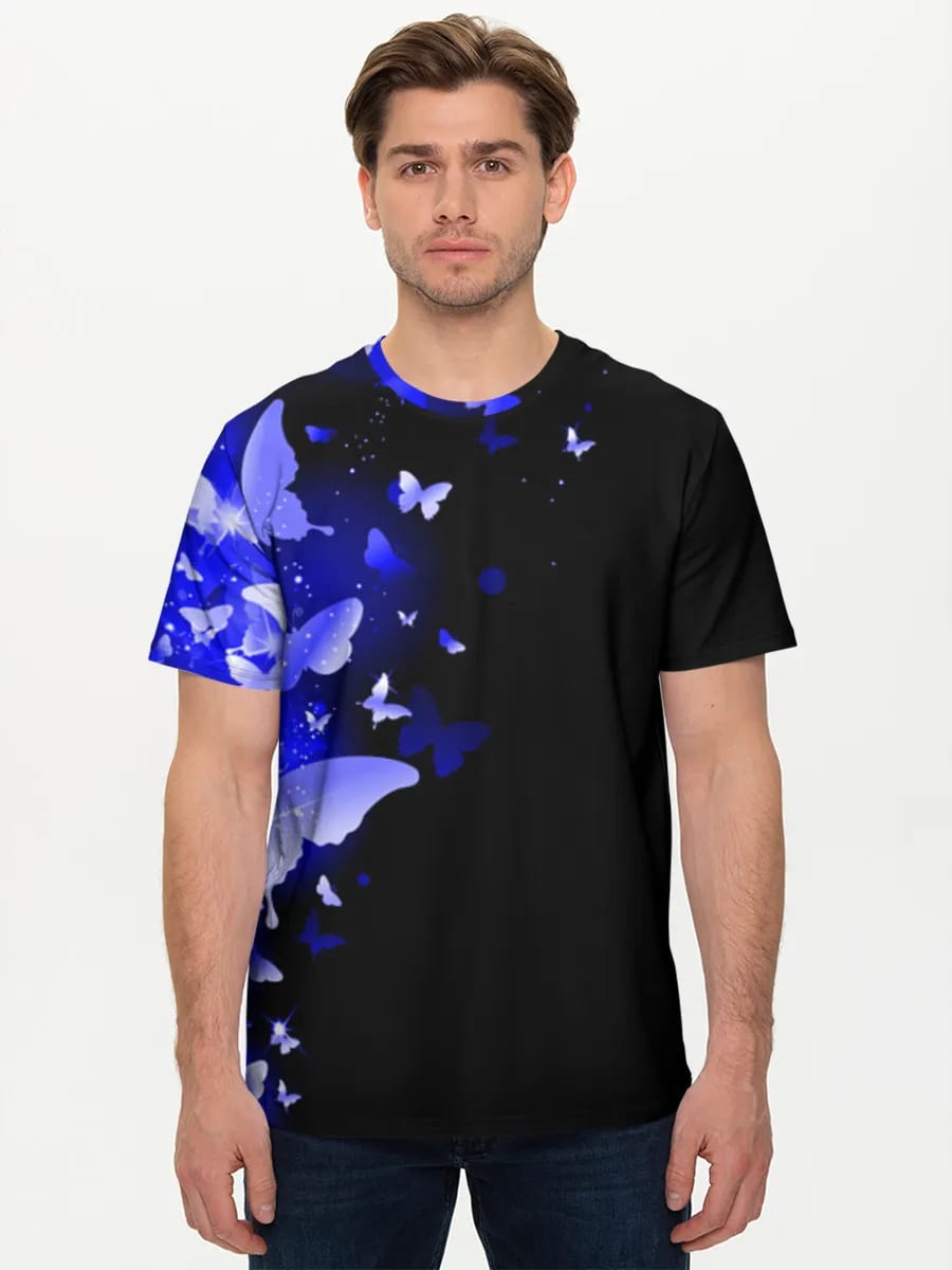 Leuchtender blauer Schmetterlingsschwarm
