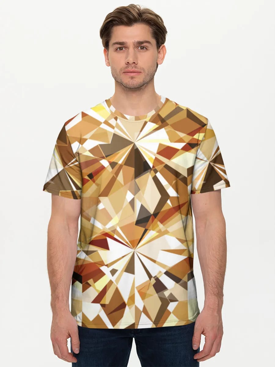 Geometría facetada dorada