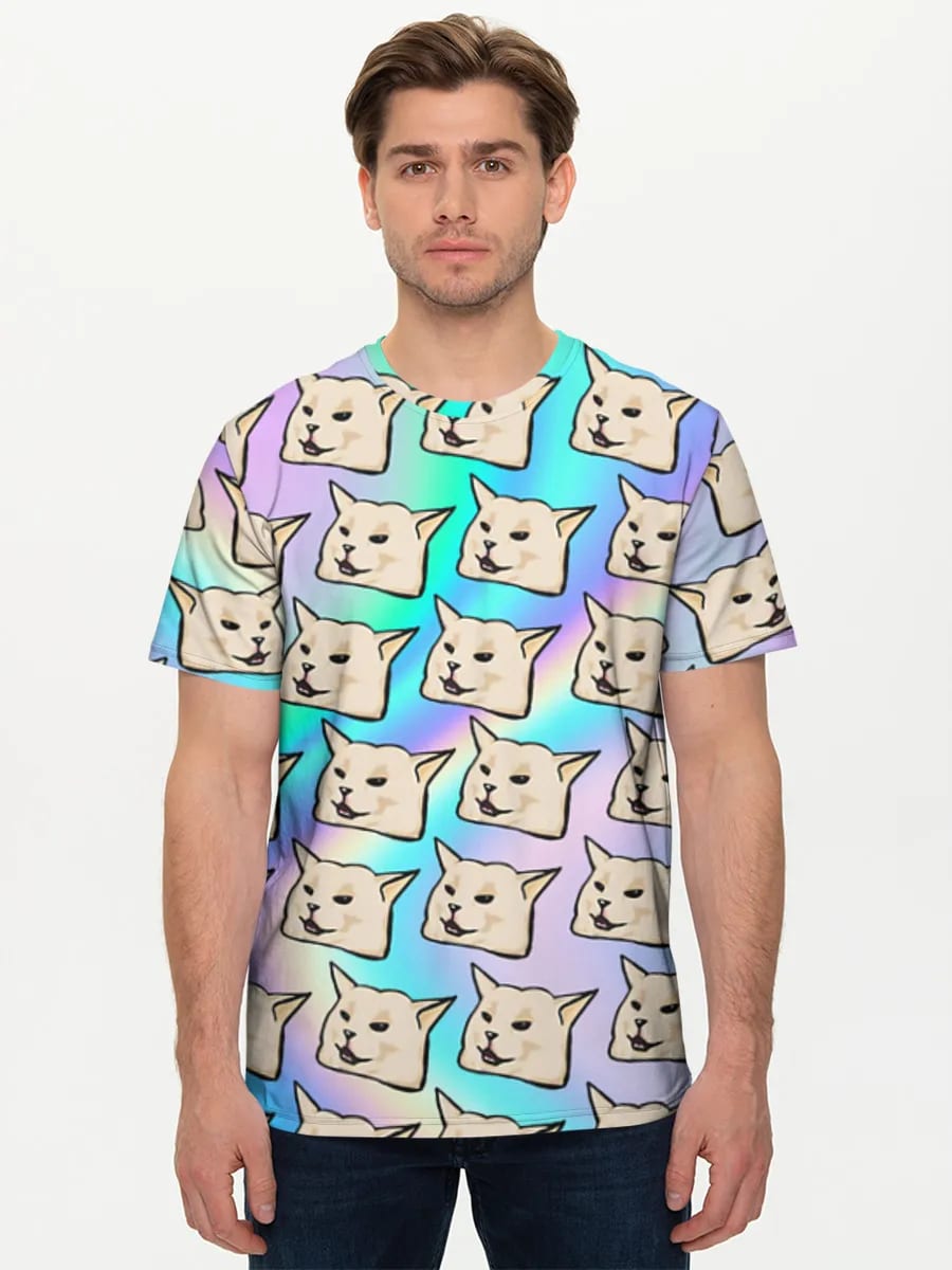 Caras de gato con memes de arcoíris