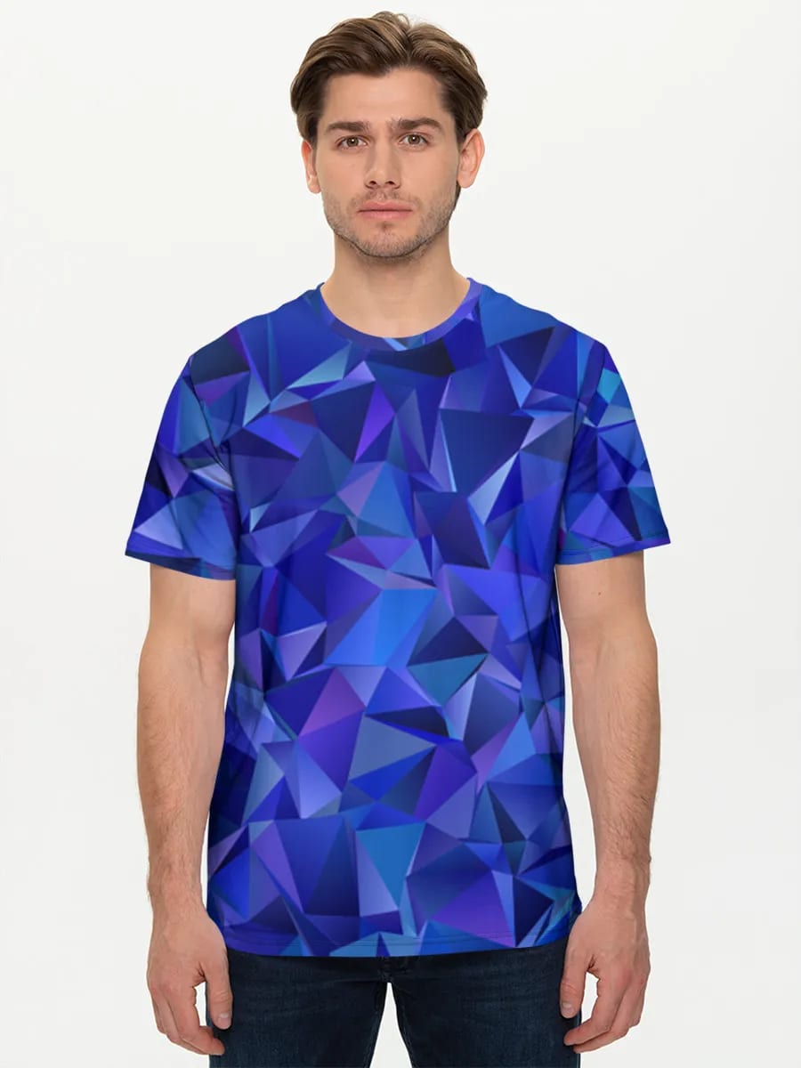 Cristales azules de baja poli