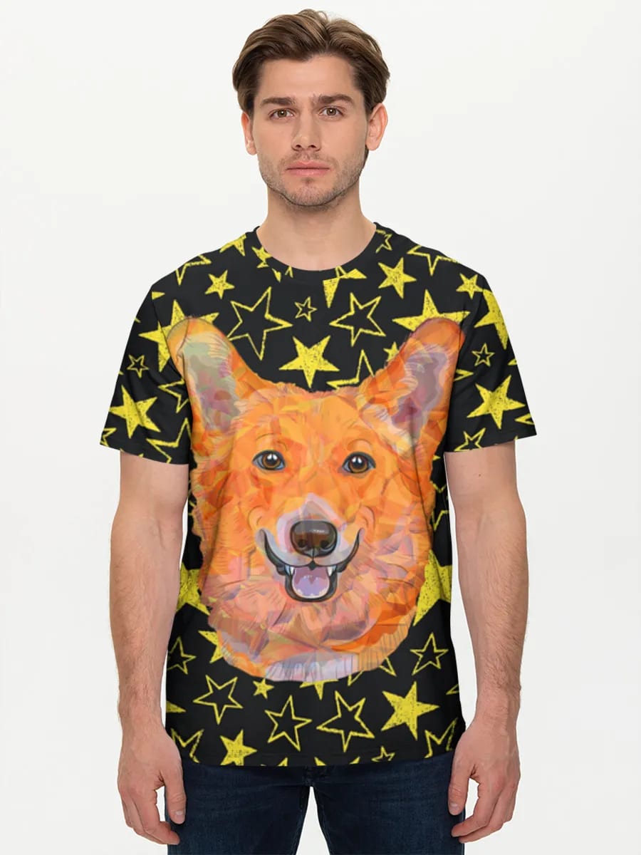 Corgi in Sternennacht