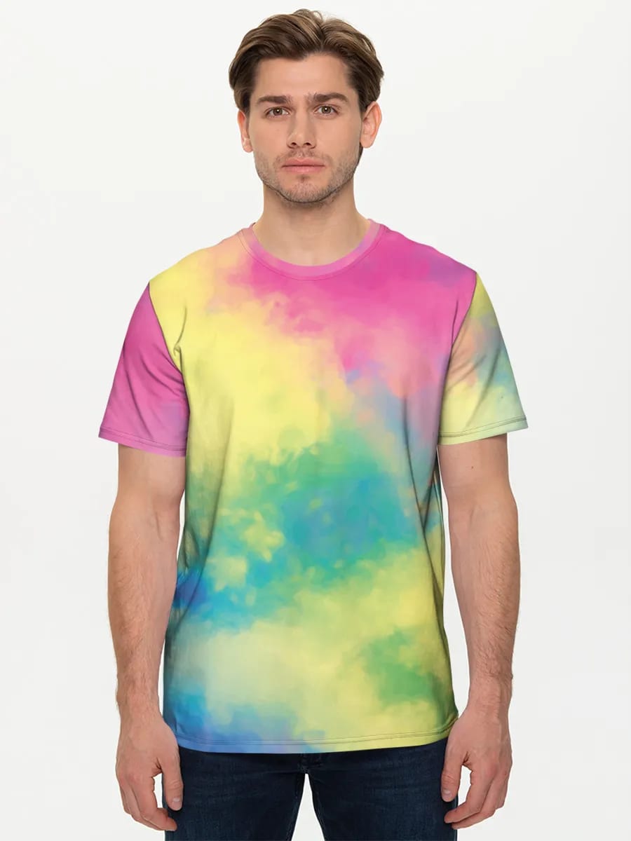 Pastell Regenbogen-Aquarell-Waschung