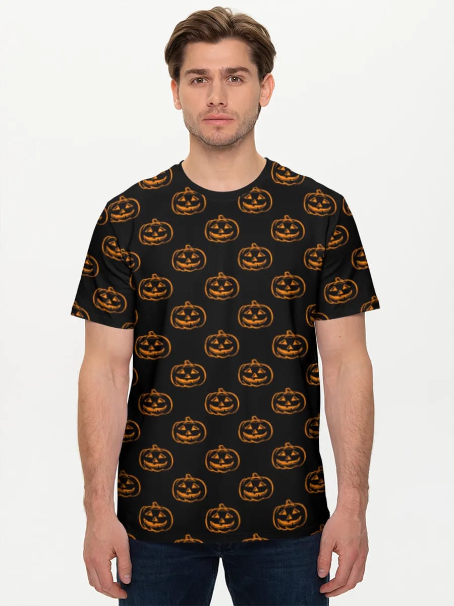 Jack O'Lanterns auf Schwarz