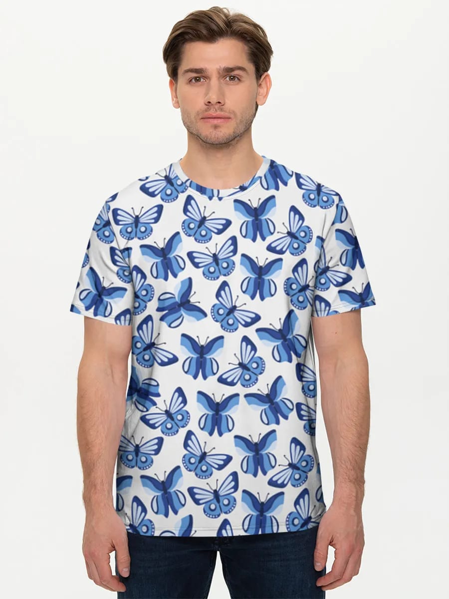 Enjambre de mariposas azules