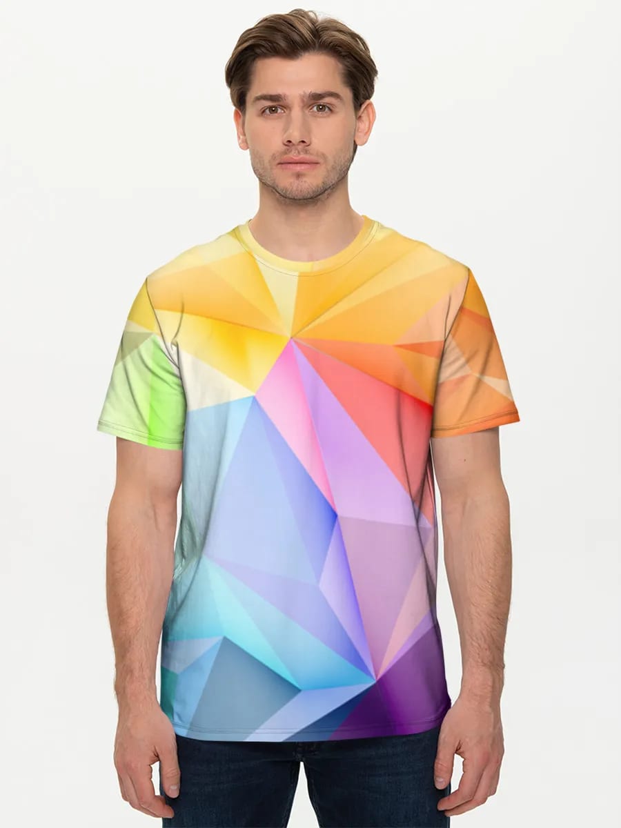 Regenbogen Low Poly Geometrisch