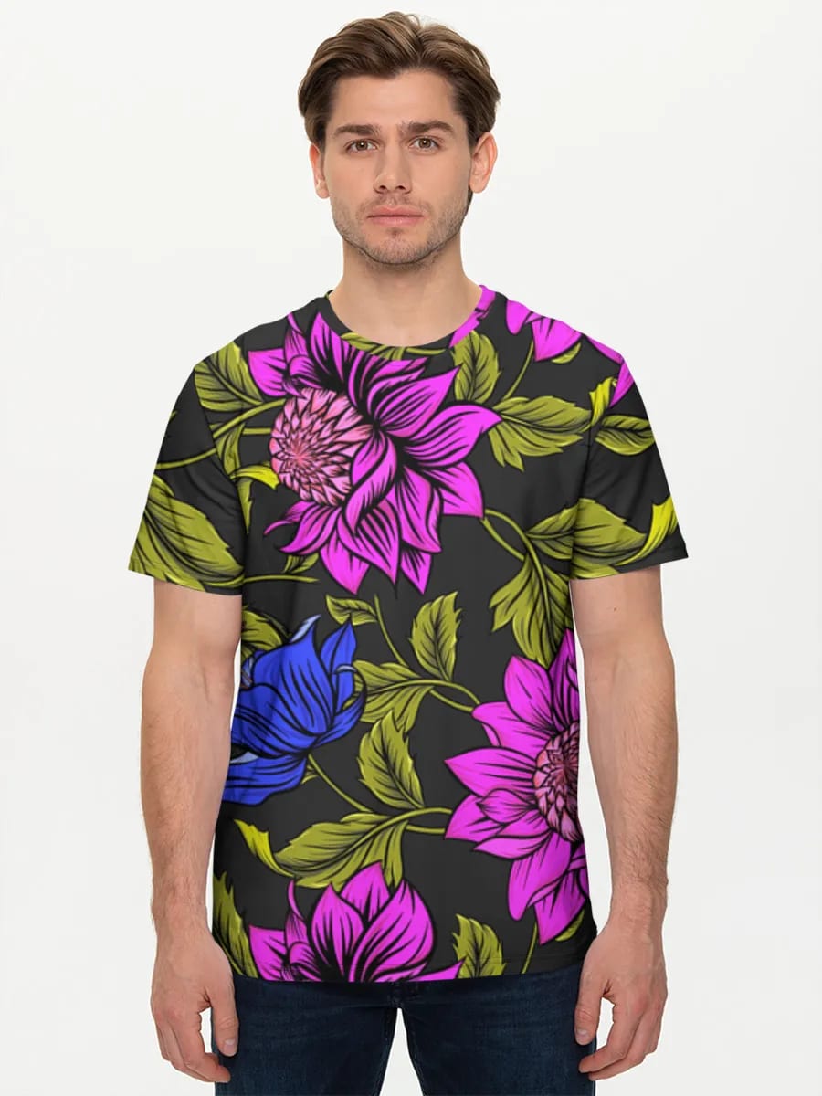 Neon Dark Floral Blooms