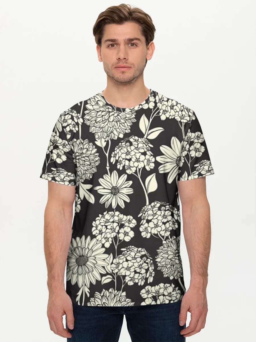 Monochrome Floral Line Art