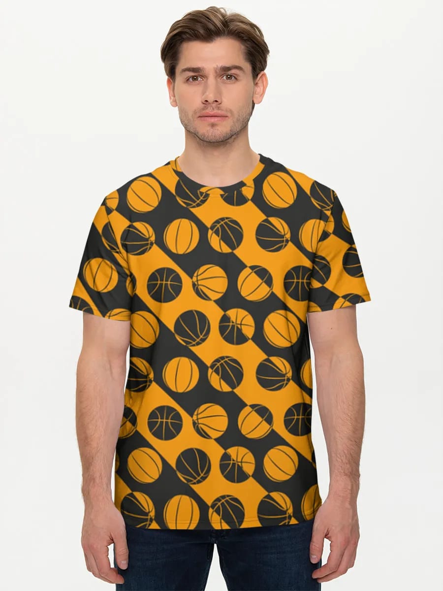 Balón de baloncesto naranja con impresión diagonal