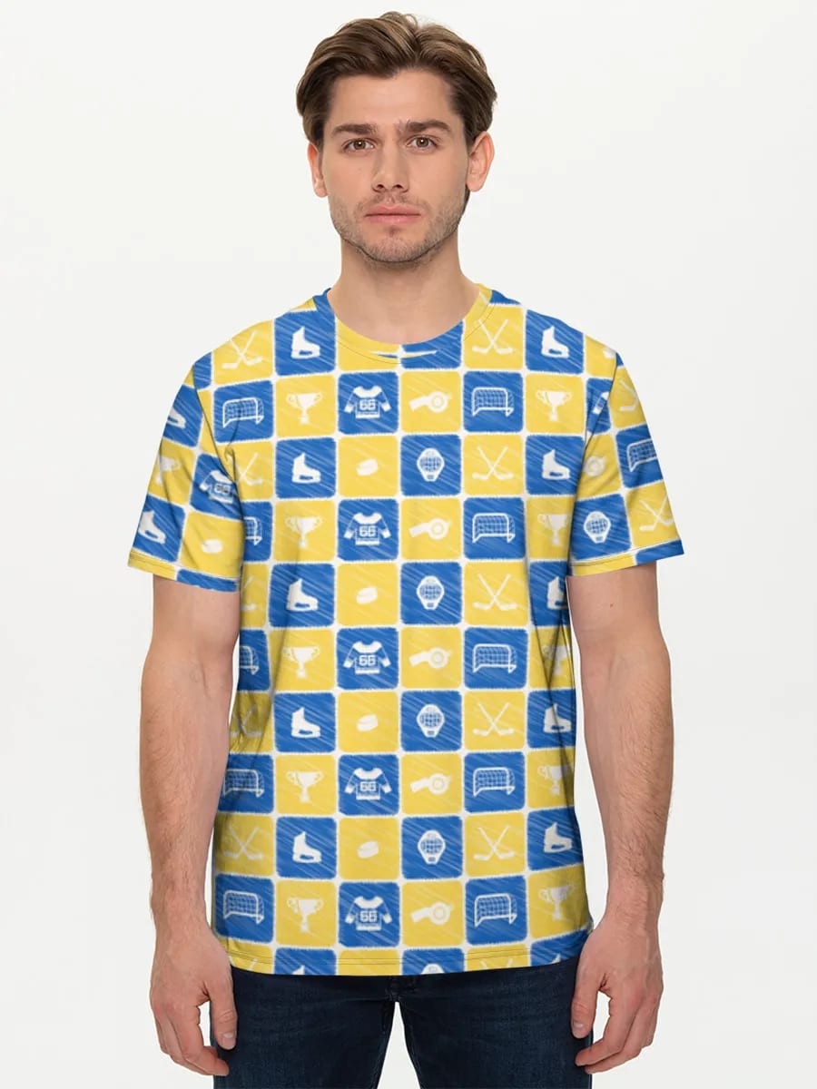 Cuadrícula de iconos de hockey retro