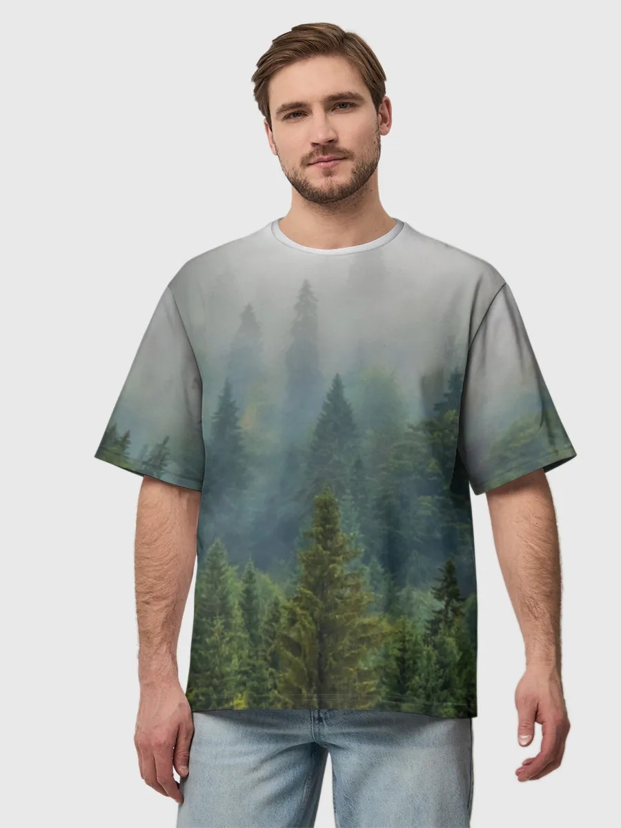 Misty Evergreen Forest