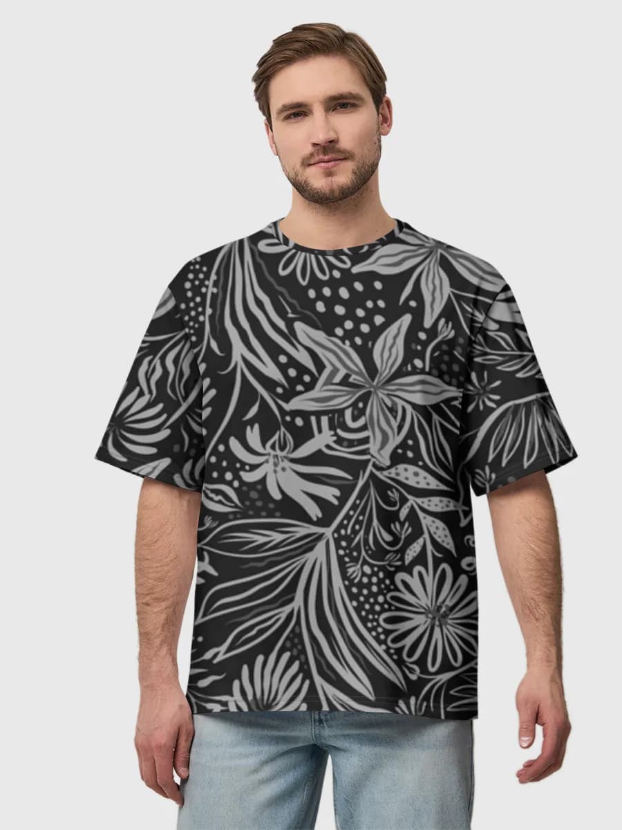 Camiseta de algodón extragrande para hombre