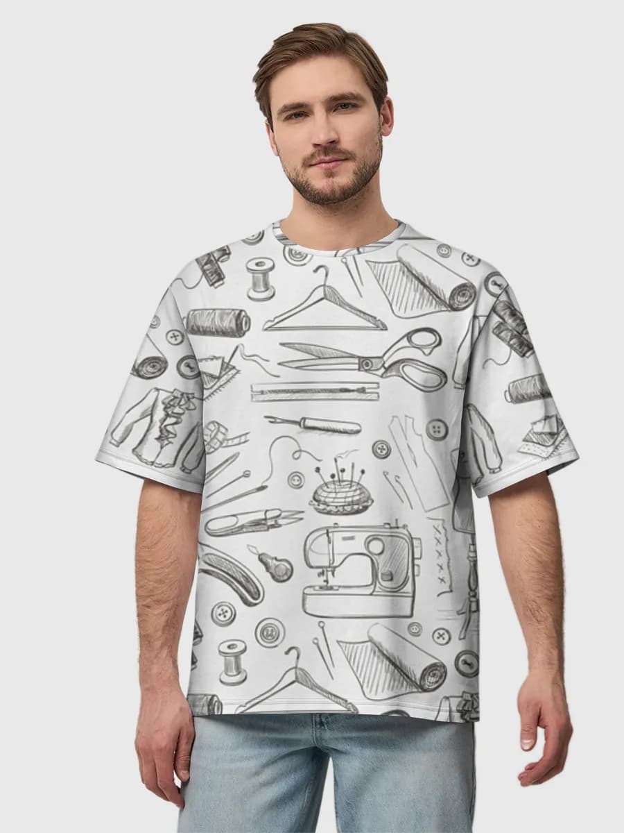 Men's oversized cotton T-shirt