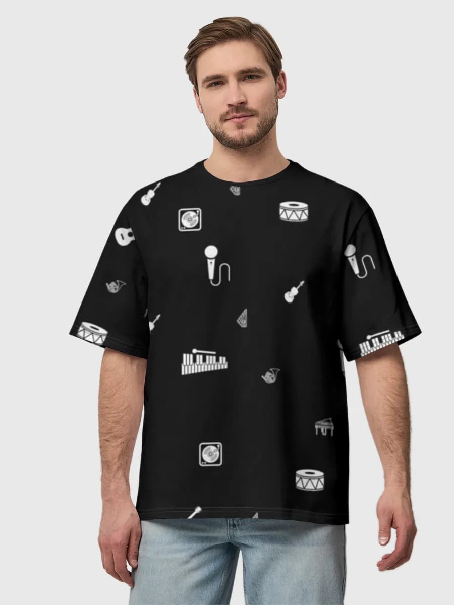 Camiseta de algodón extragrande para hombre