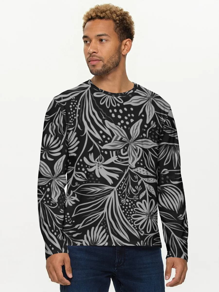 Camisa de manga larga de algodón para hombre